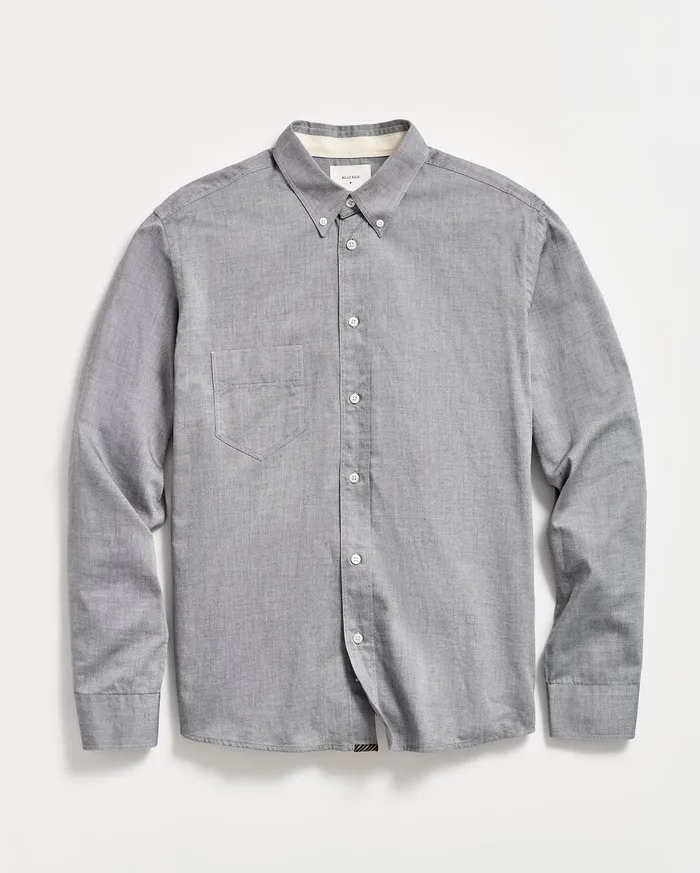 Men Shirting Billy Reid Arnie Oxford Shirt Light Grey