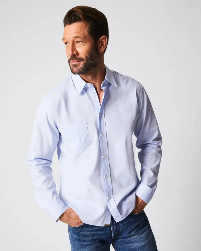 Men Shirting Billy Reid Arnie Oxford Shirt Light Grey