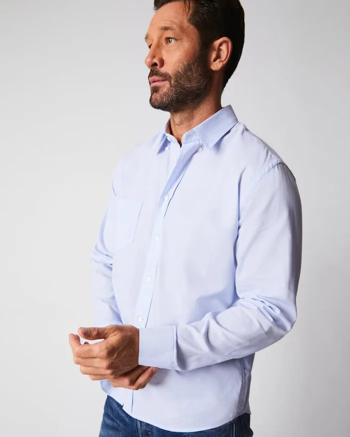 Men Shirting Billy Reid Arnie Oxford Shirt Light Grey
