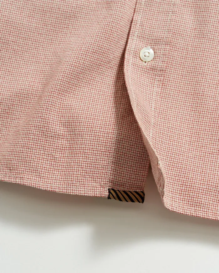 Men Shirting Billy Reid Basket Check Western Shirt Naturalred