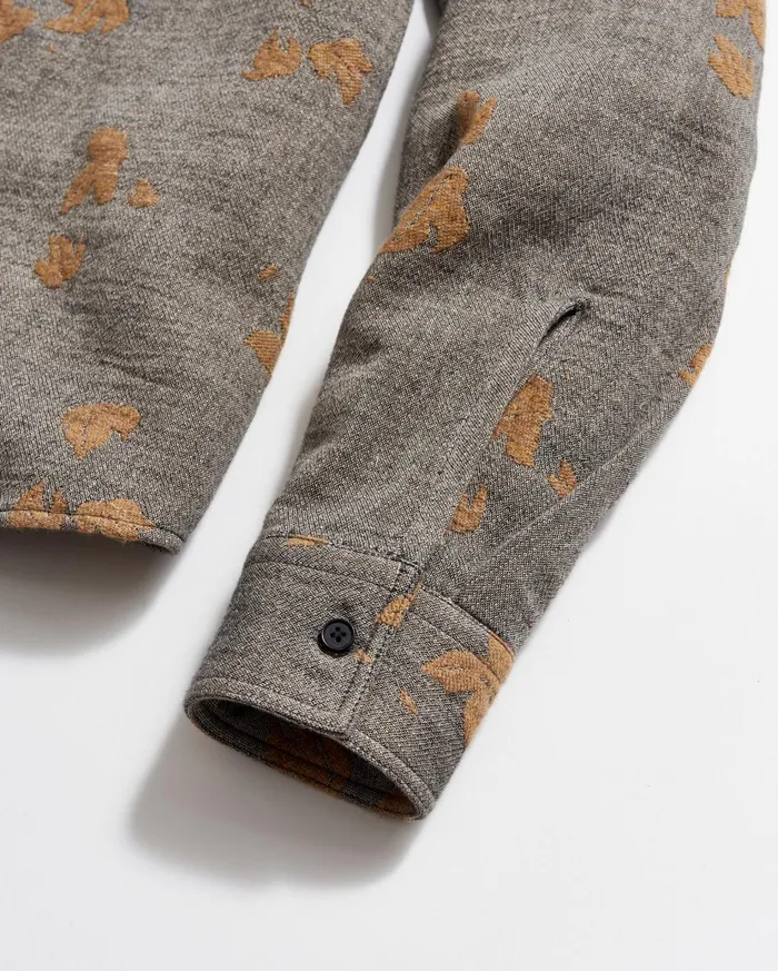 Men Shirting Billy Reid Kudzu Jacquard Overshirt Greycamel