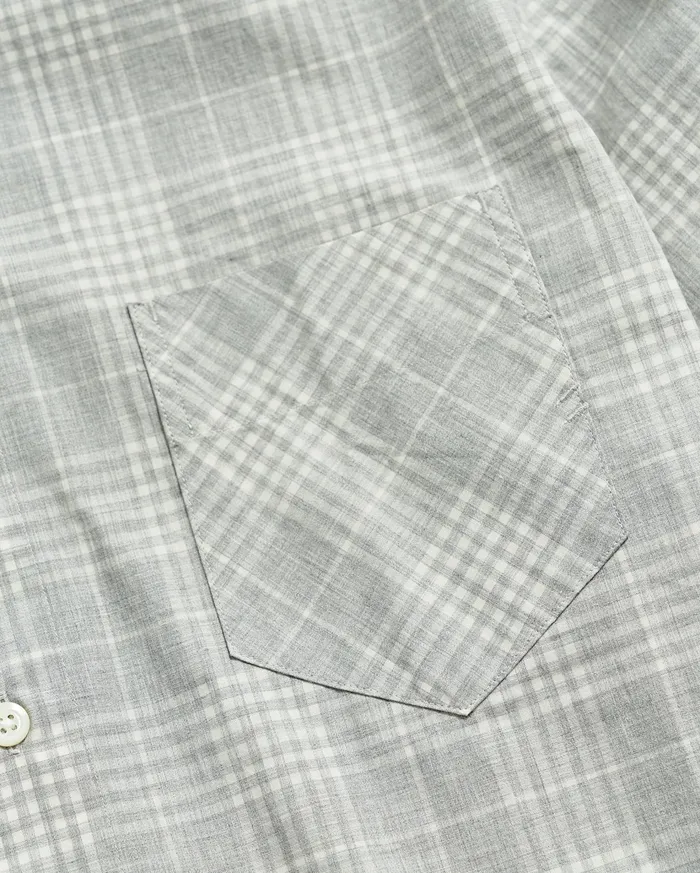 Men Shirting Billy Reid Melange Plaid John T Shirt Grey