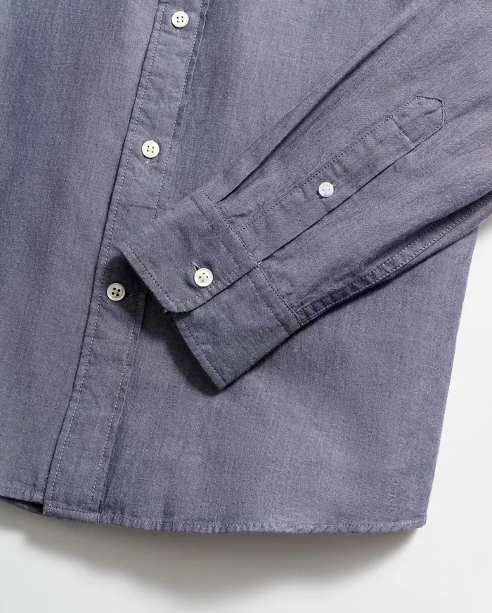 Men Shirting Billy Reid Msl 1Pocket Shirt Blue