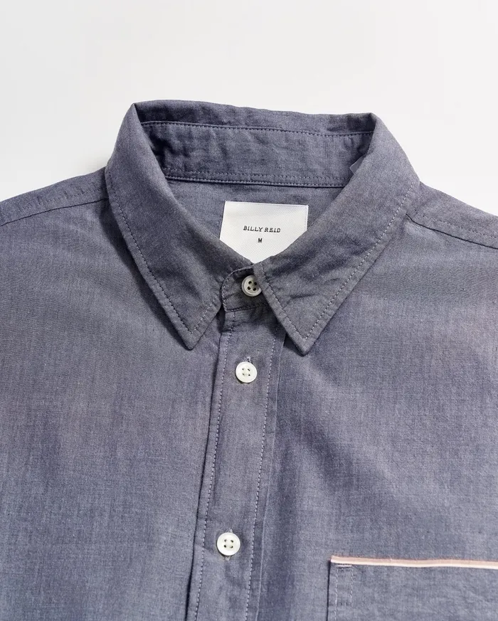 Men Shirting Billy Reid Msl 1Pocket Shirt Blue