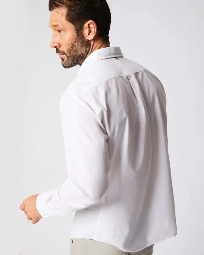 Men Shirting Billy Reid Msl 1Pocket Shirt White