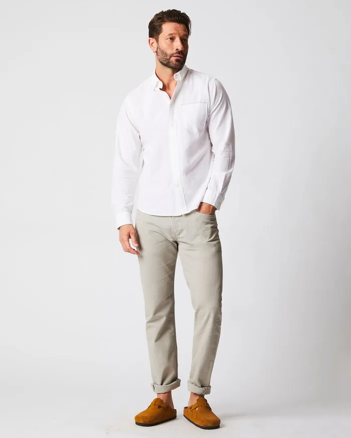 Men Shirting Billy Reid Msl 1Pocket Shirt White