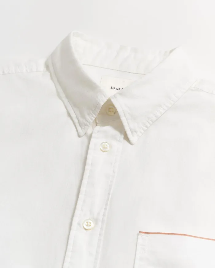 Men Shirting Billy Reid Msl 1Pocket Shirt White