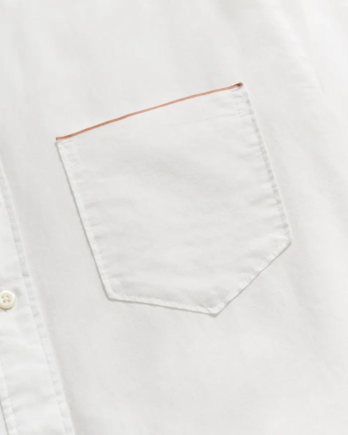 Men Shirting Billy Reid Msl 1Pocket Shirt White