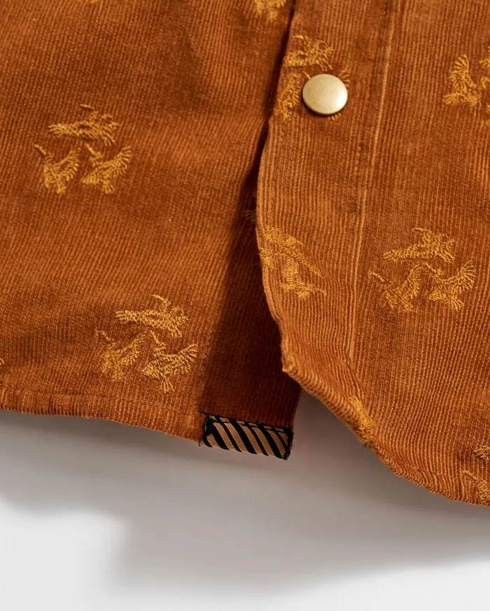 Men Shirting Billy Reid Pelican Cord Western Snap Front Shirt Billy039s Brown