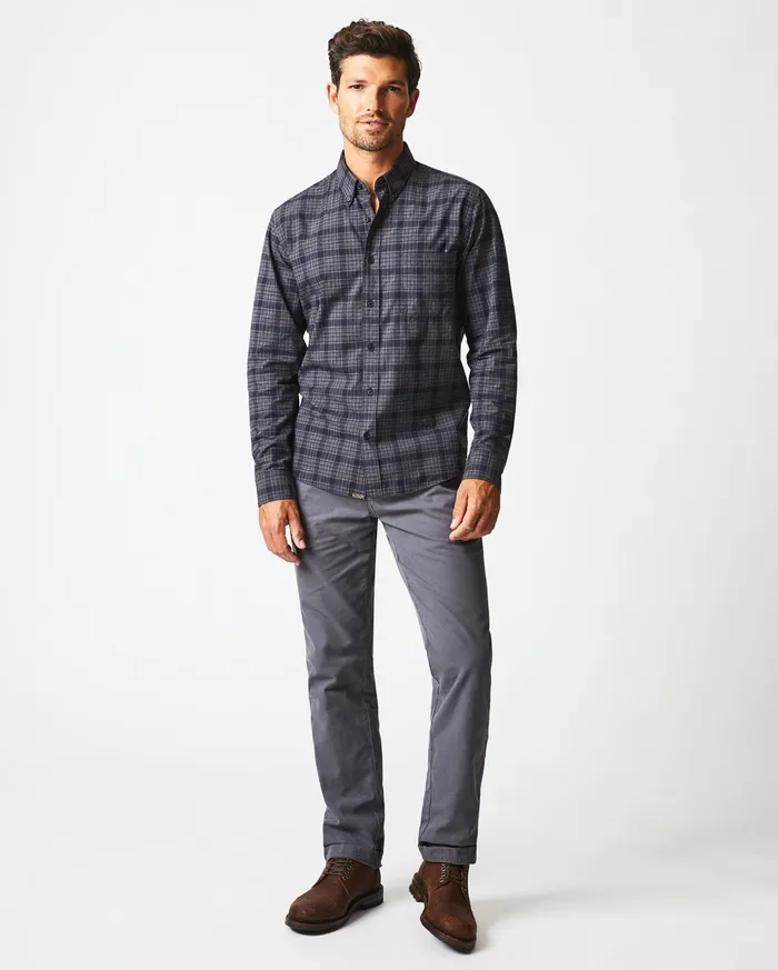 Men Shirting Billy Reid Plaid Tuscumbia Shirt Bd Brownblack