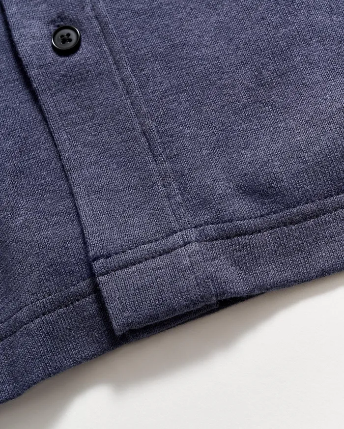 Men Shirting Billy Reid SS Hemp Cotton Knit Shirt Navy