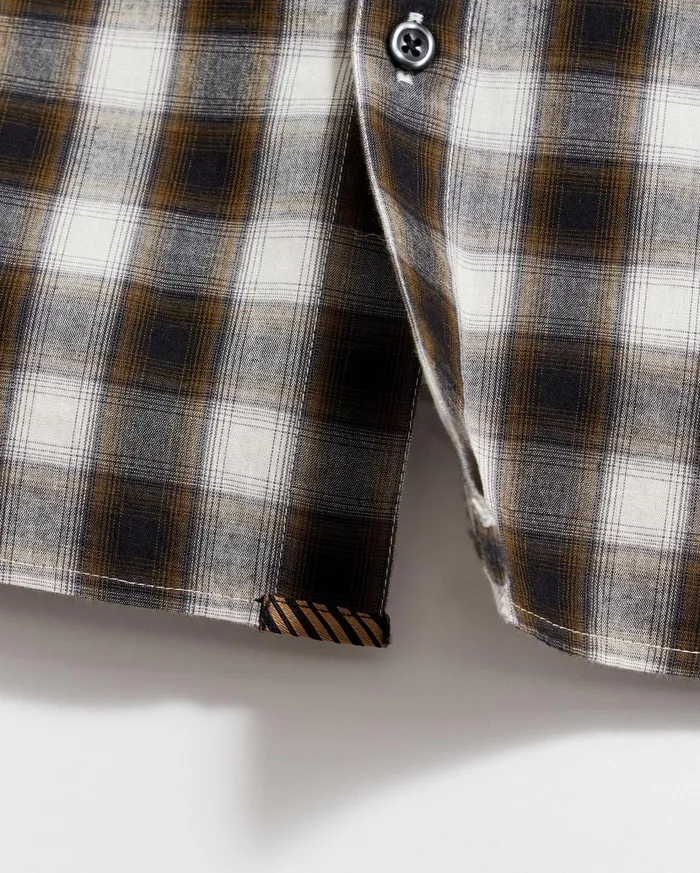 Men Shirting Billy Reid Shadow Plaid Tuscumbia Shirt Blackmulti