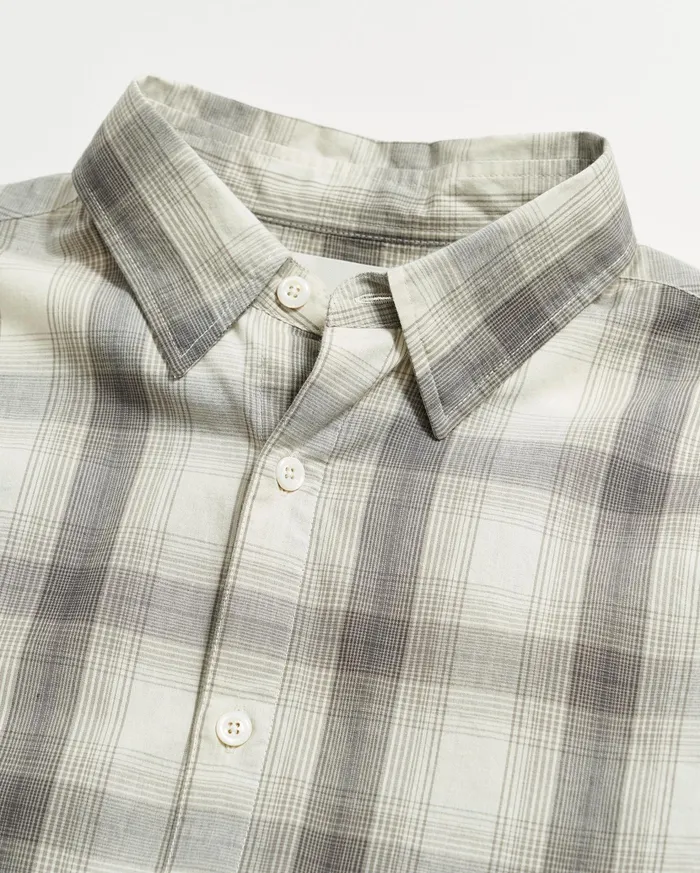 Men Shirting Billy Reid Shadow Plaid Tuscumbia Shirt Hidden Bd Greynatural