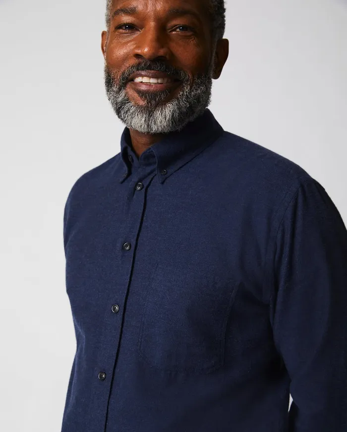 Men Shirting Billy Reid Tuscumbia Classic Shirt Navy