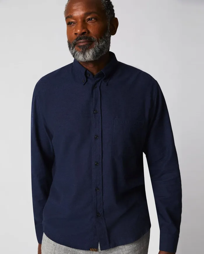 Men Shirting Billy Reid Tuscumbia Classic Shirt Navy