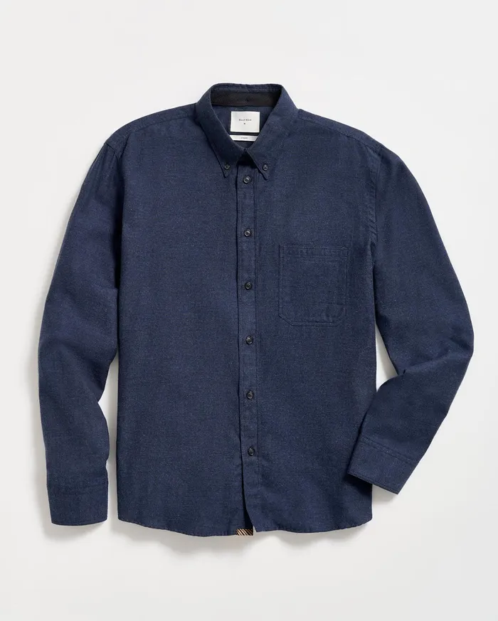 Men Shirting Billy Reid Tuscumbia Classic Shirt Navy