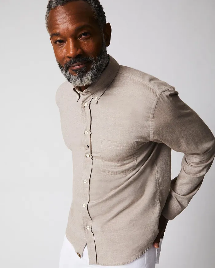 Men Shirting Billy Reid Tuscumbia Classic Shirt Tan