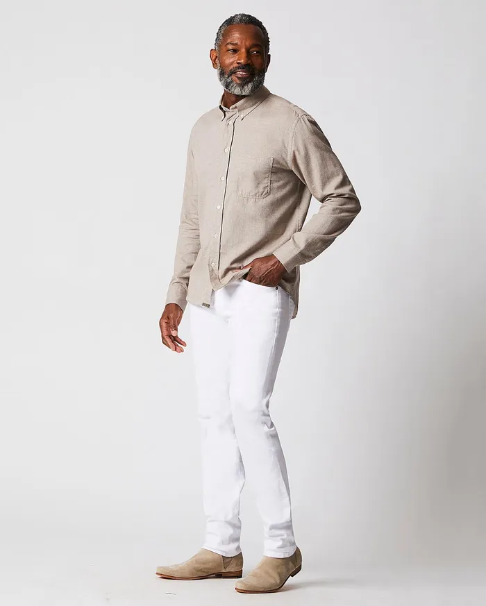 Men Shirting Billy Reid Tuscumbia Classic Shirt Tan