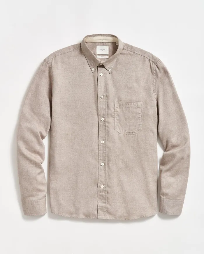 Men Shirting Billy Reid Tuscumbia Classic Shirt Tan