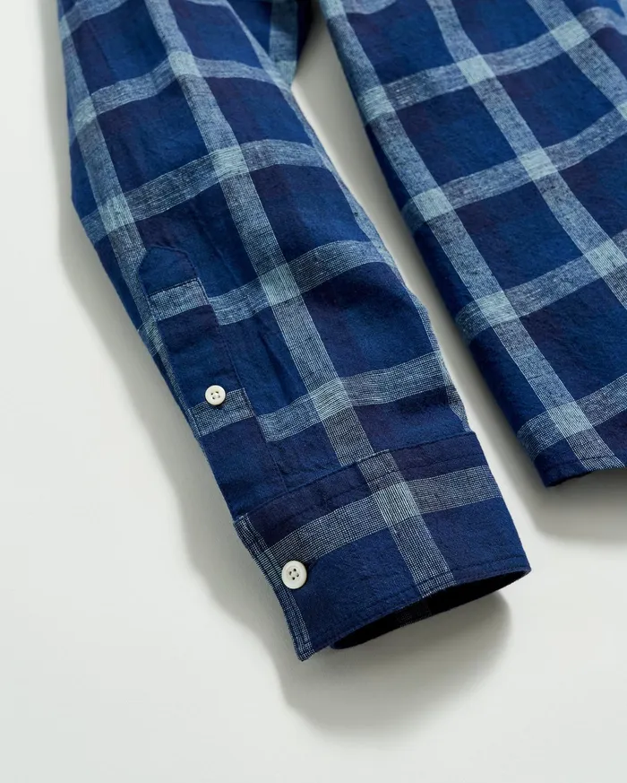 Men Shirting Billy Reid Tuscumbia Shirt Bd Indigo
