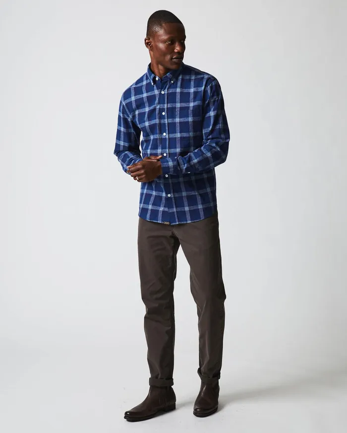 Men Shirting Billy Reid Tuscumbia Shirt Bd Indigo