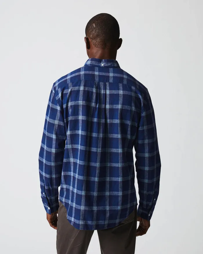 Men Shirting Billy Reid Tuscumbia Shirt Bd Indigo