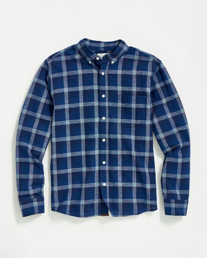 Men Shirting Billy Reid Tuscumbia Shirt Bd Indigo