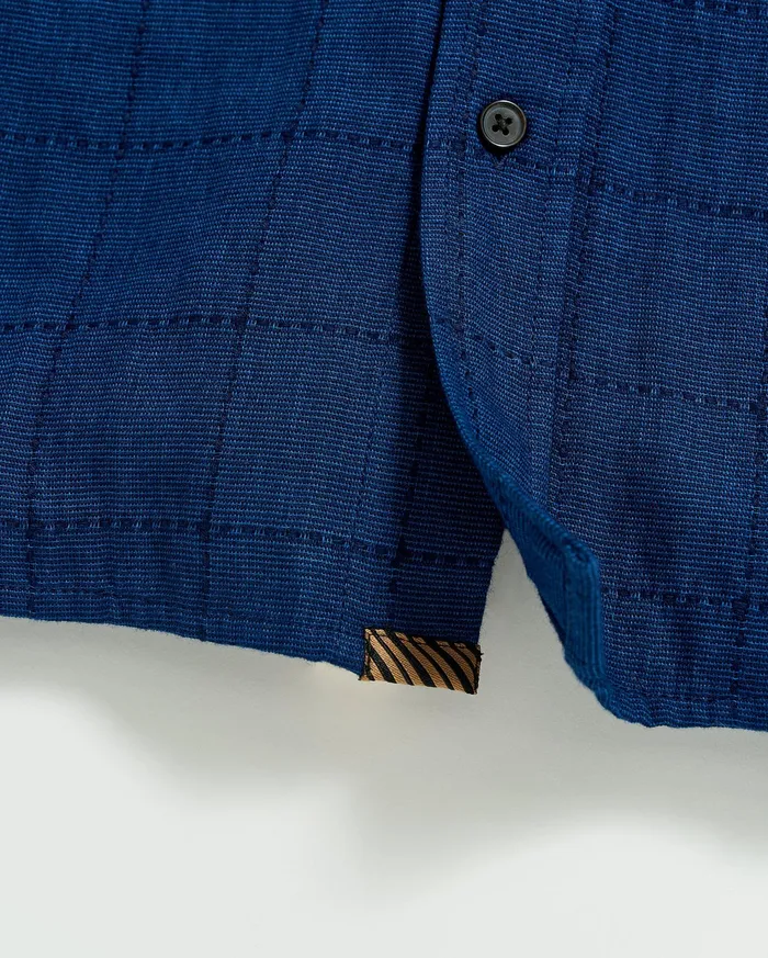 Men Shirting Billy Reid Western Shirt Indigo