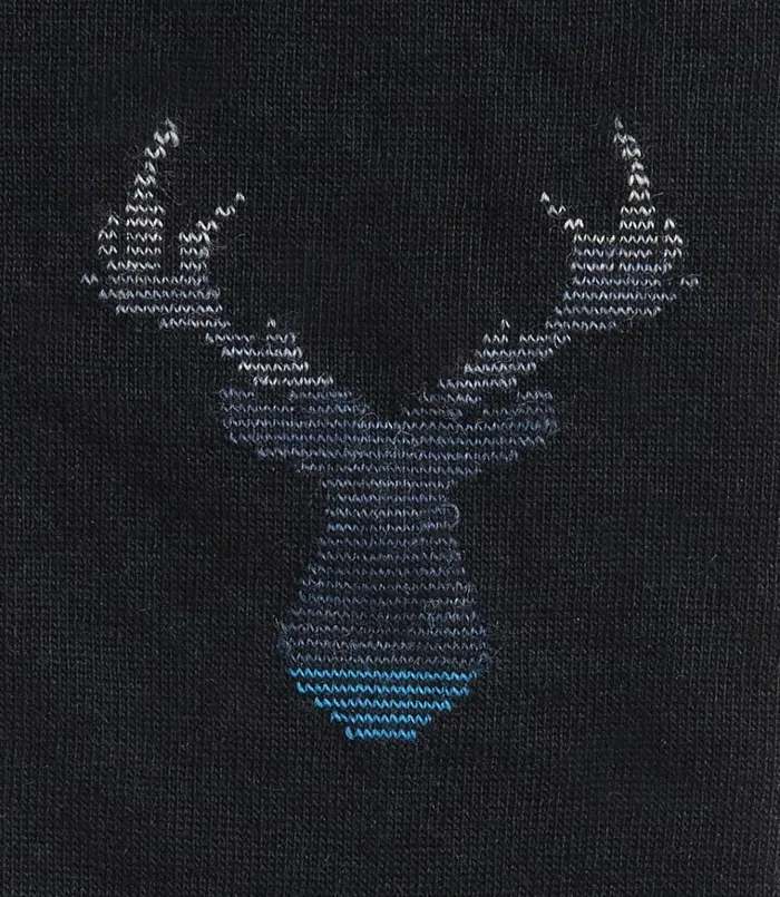 Men Stag Socks Navy Loake Socks