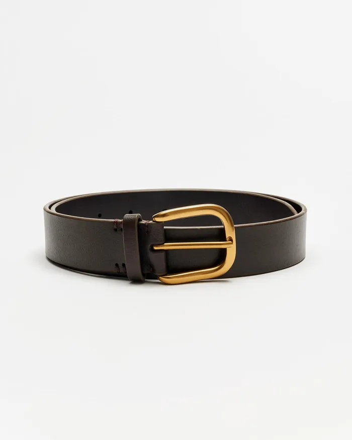 Men Suiting Billy Reid Distressed Leather Belt Cinnamon