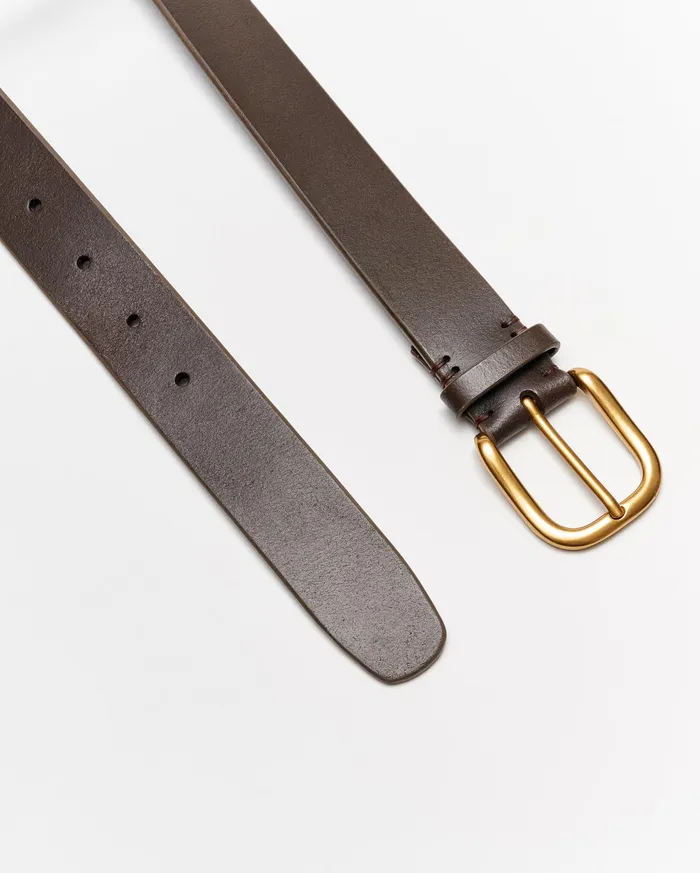 Men Suiting Billy Reid Distressed Leather Belt Cinnamon