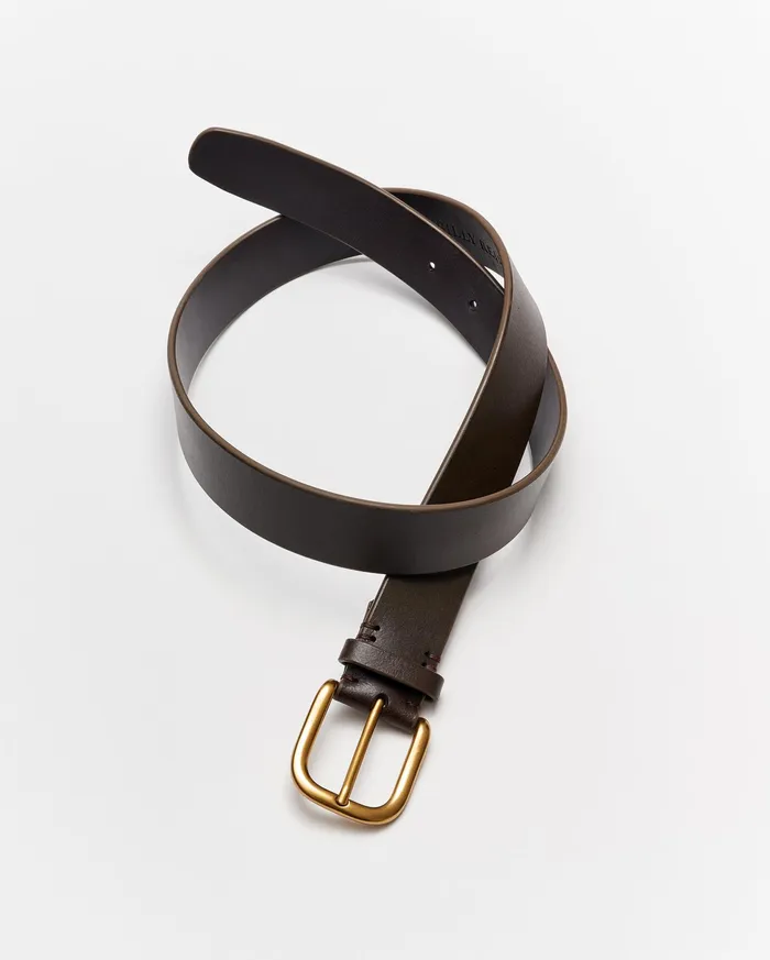 Men Suiting Billy Reid Distressed Leather Belt Cinnamon