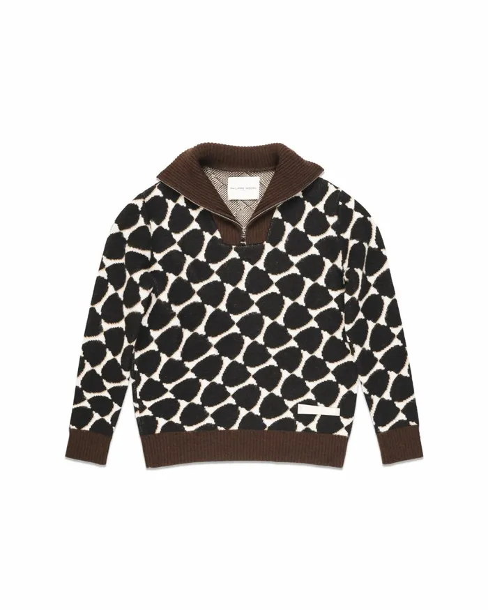 Men Sweater 8211 Black Paris Philippe Model Paris Knitwear And Sweatshirts