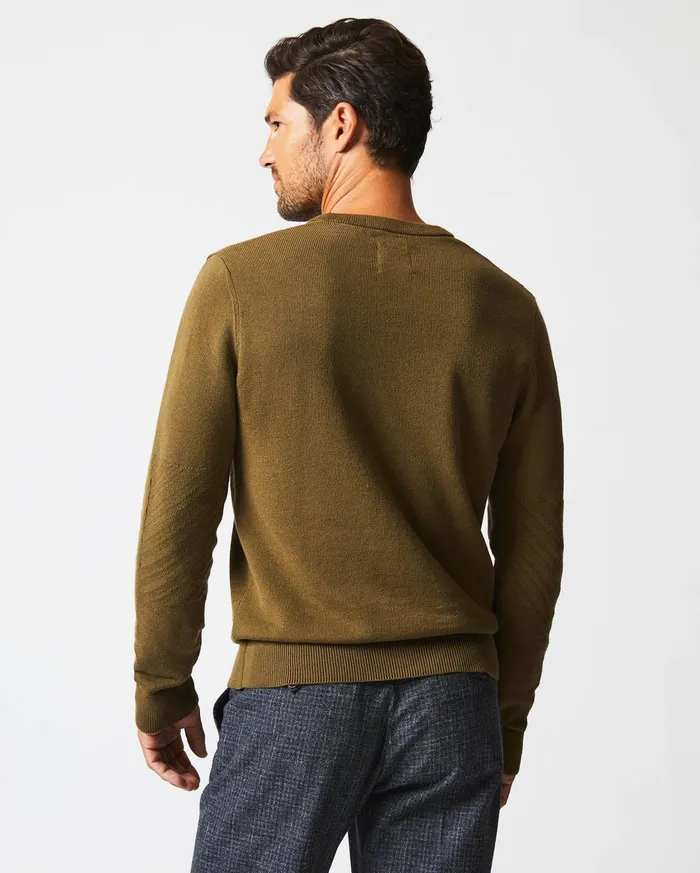 Men Sweaters and Sweatshirts Billy Reid American V Neck Sweater Olive