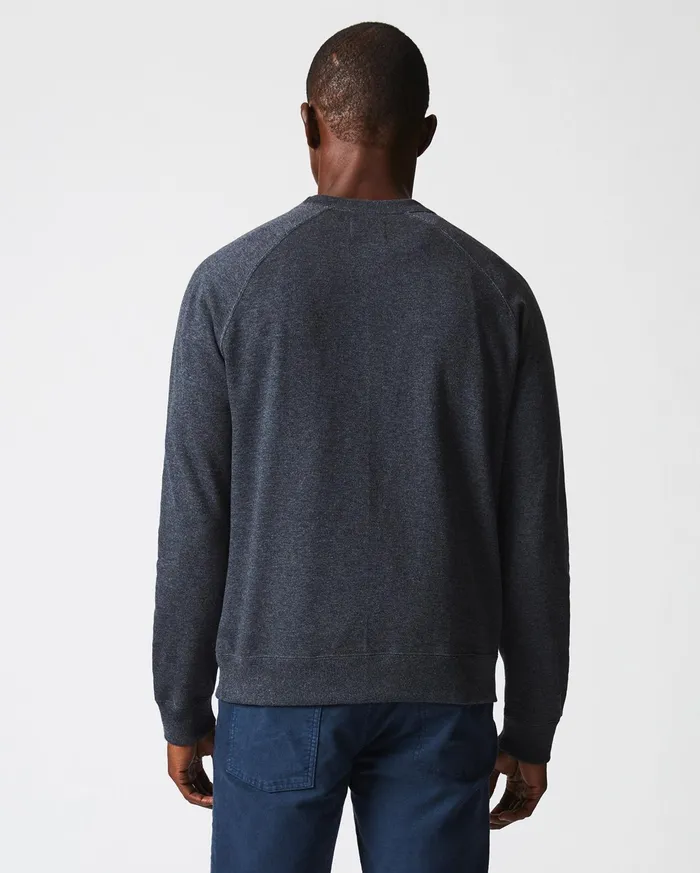 Men Sweaters and Sweatshirts Billy Reid Football Crew Grey