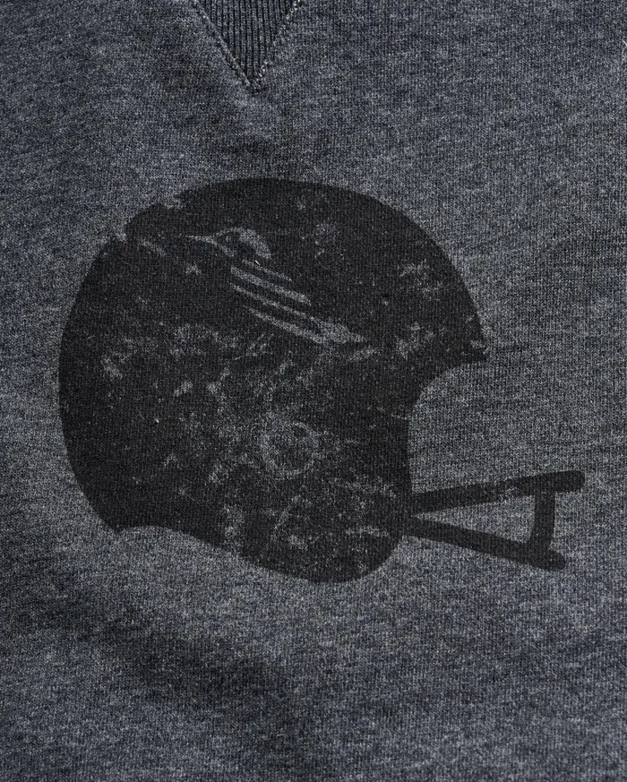 Men Sweaters and Sweatshirts Billy Reid Football Crew Grey
