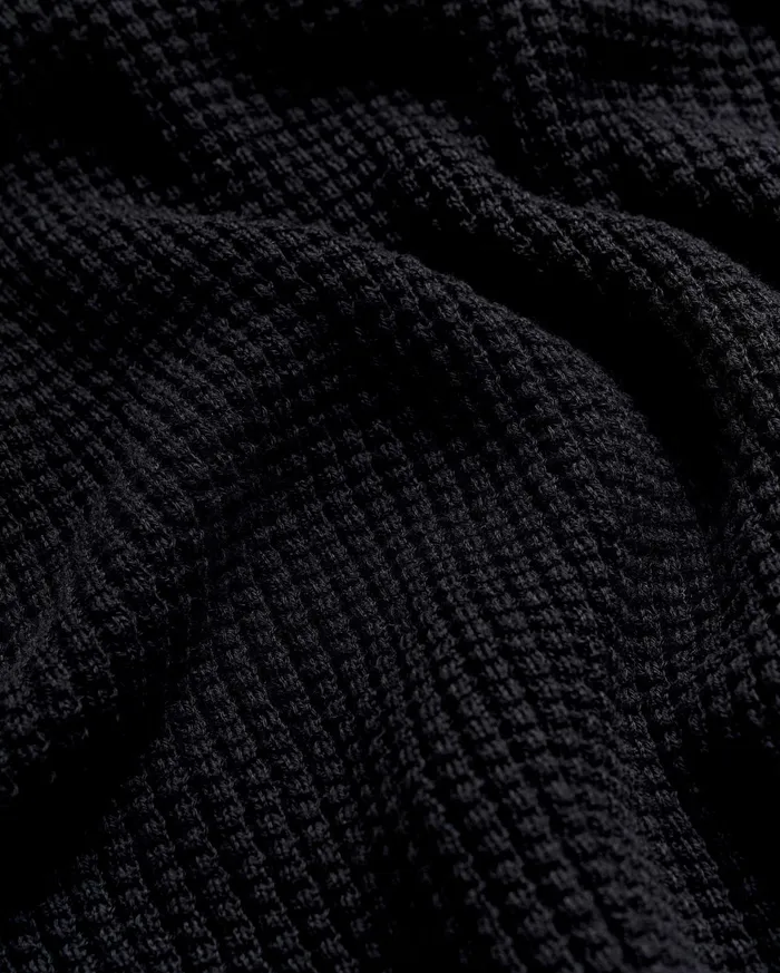 Men Sweaters and Sweatshirts Billy Reid Mini Waffle Crew Midnight