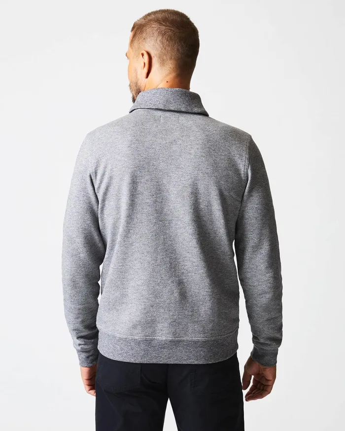 Men Sweaters and Sweatshirts Billy Reid Mouline Shawl Pullover Medium Grey