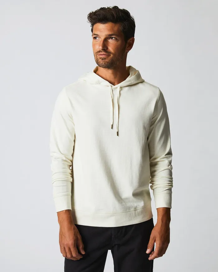 Men Sweaters and Sweatshirts Billy Reid Practice Hoodie Tinted White