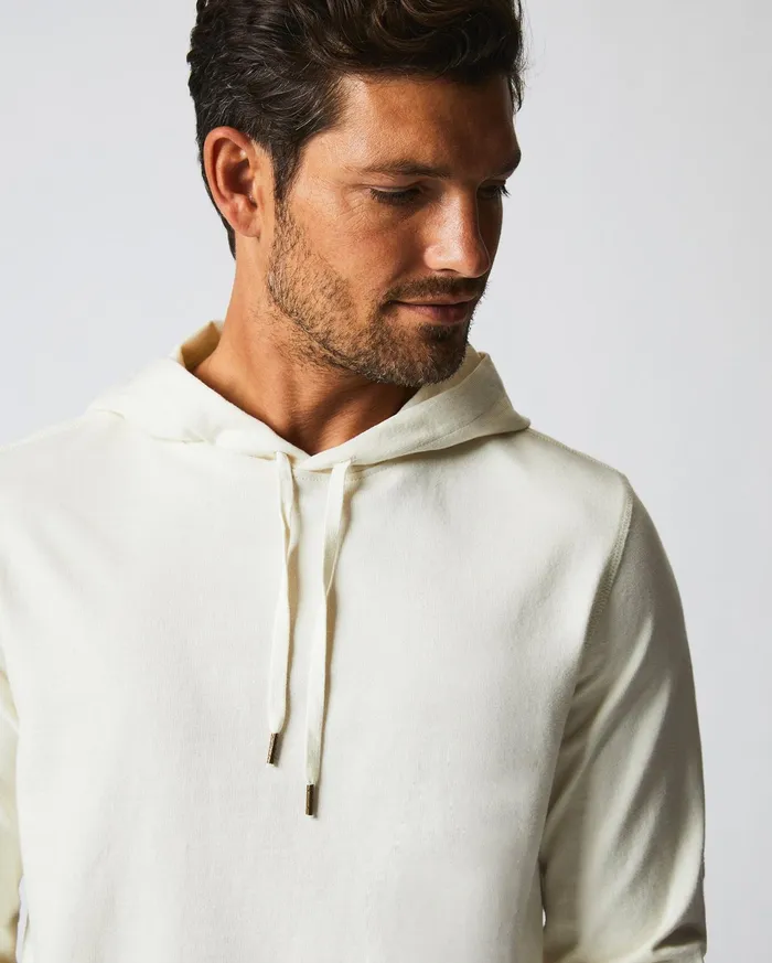 Men Sweaters and Sweatshirts Billy Reid Practice Hoodie Tinted White