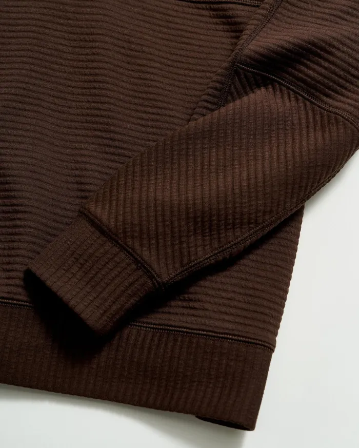 Men Sweaters and Sweatshirts Billy Reid Quilted Half Zip Chocolate