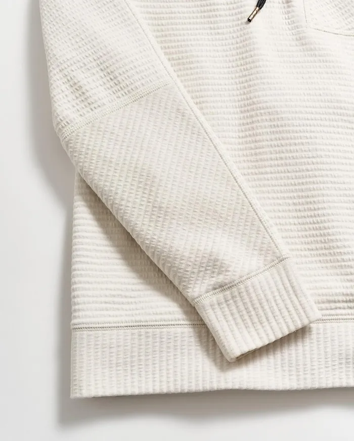 Men Sweaters and Sweatshirts Billy Reid Quilted Half Zip Tinted White