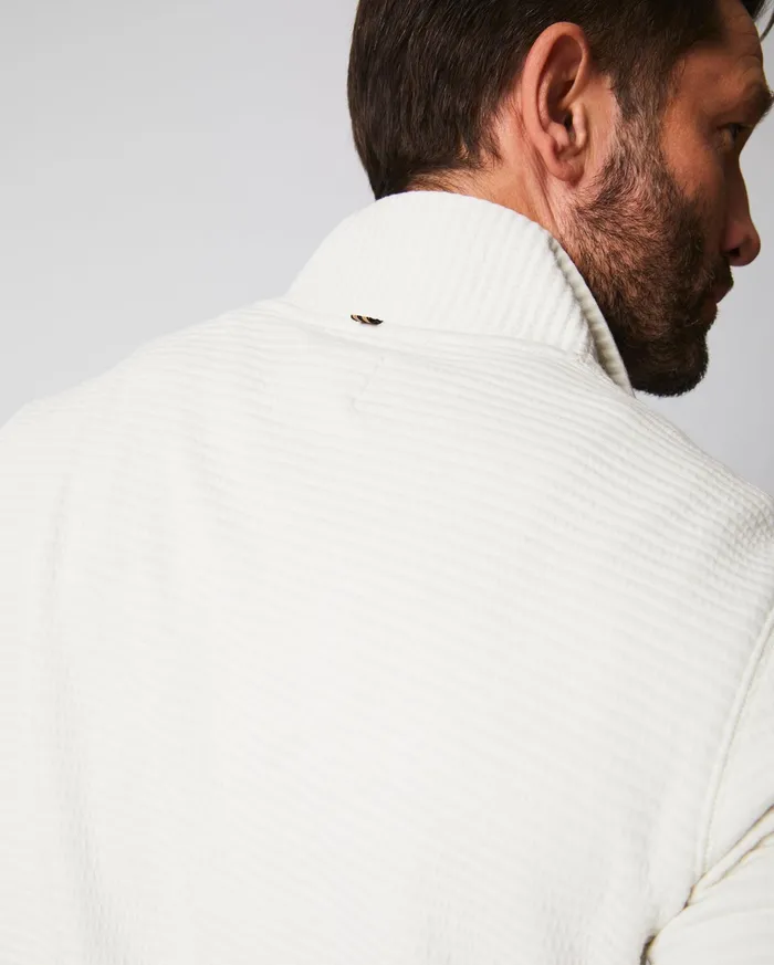 Men Sweaters and Sweatshirts Billy Reid Quilted Half Zip Tinted White
