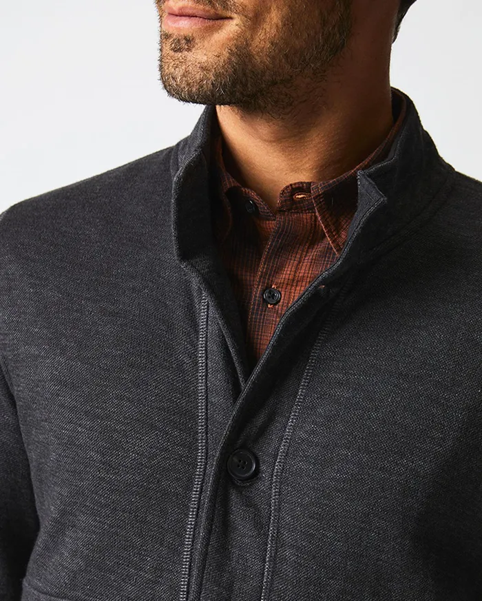 Men Sweaters and Sweatshirts Billy Reid Slub Cotton Cardigan Black