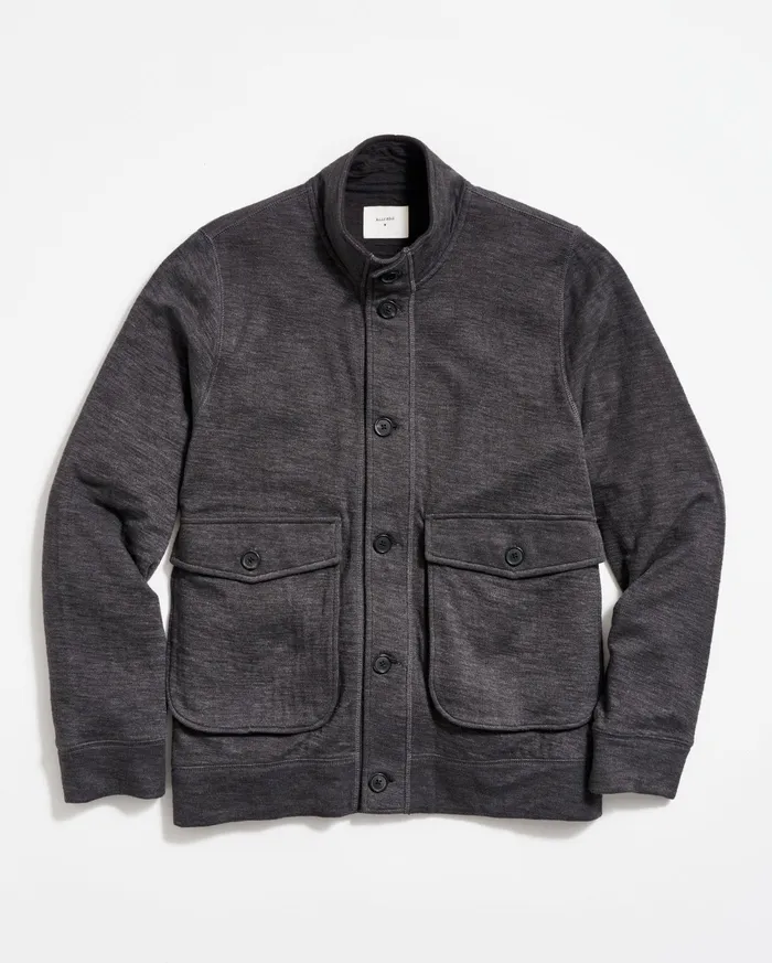 Men Sweaters and Sweatshirts Billy Reid Slub Cotton Cardigan Black
