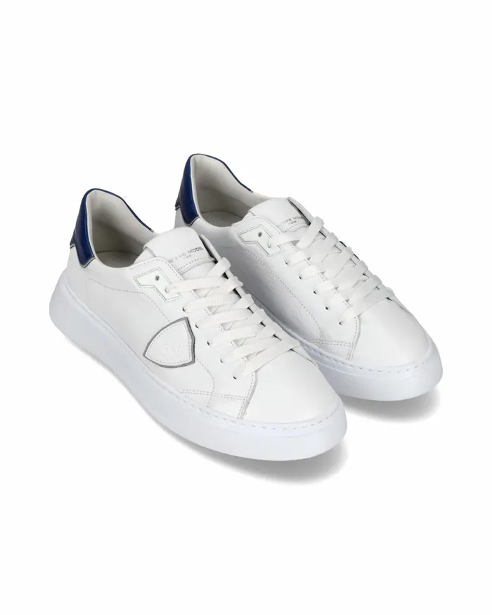 Men Temple Sneakers WhiteBlue Shoes Paris Philippe Model Paris Casual