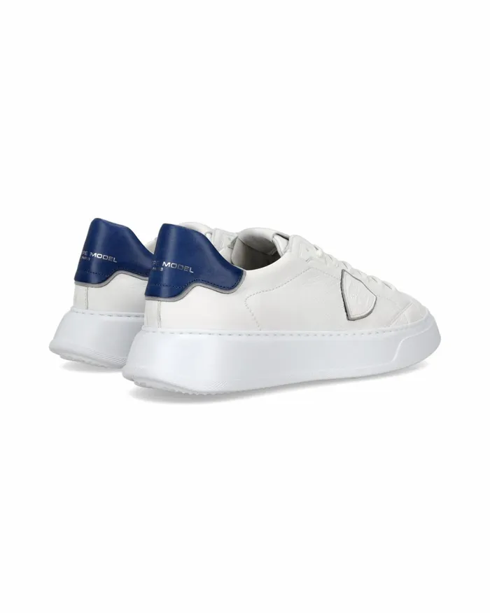 Men Temple Sneakers WhiteBlue Shoes Paris Philippe Model Paris Casual