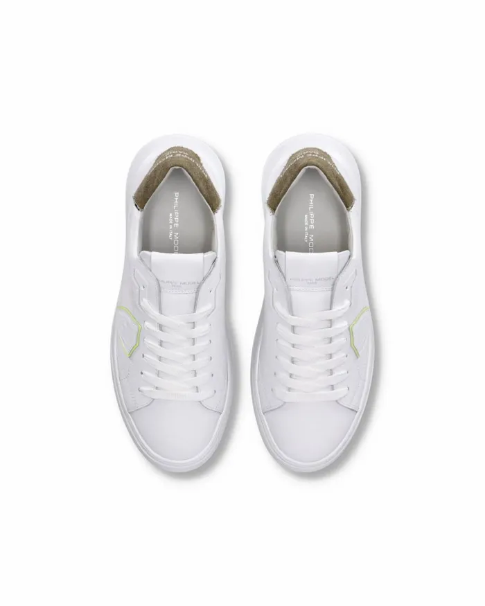Men Temple Sneakers WhiteGreen Shoes Paris Philippe Model Paris Casual