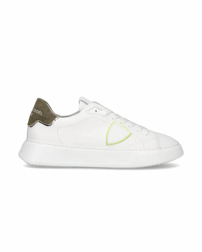 Men Temple Sneakers WhiteGreen Shoes Paris Philippe Model Paris Casual