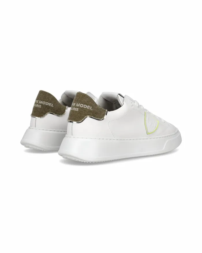 Men Temple Sneakers WhiteGreen Shoes Paris Philippe Model Paris Casual